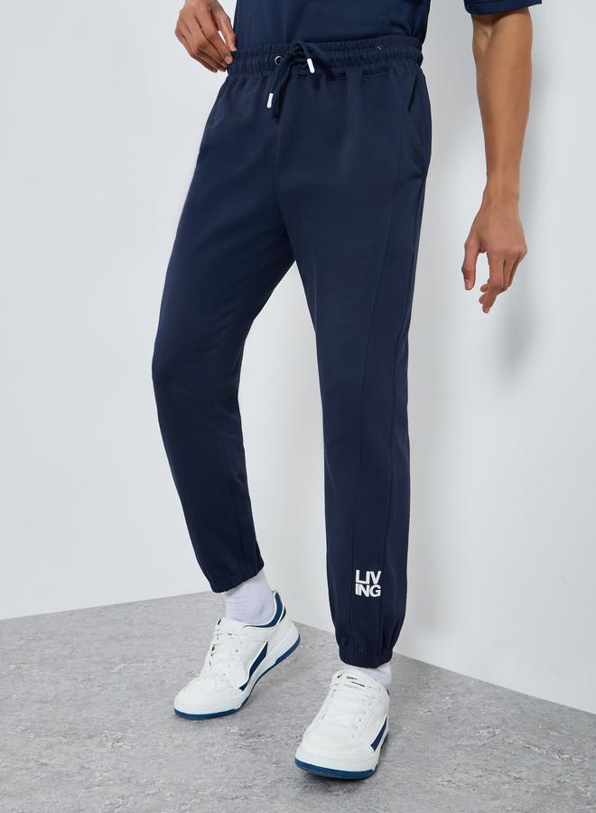 Styli Men Navy Blue Slim Fit Joggers - Image 4